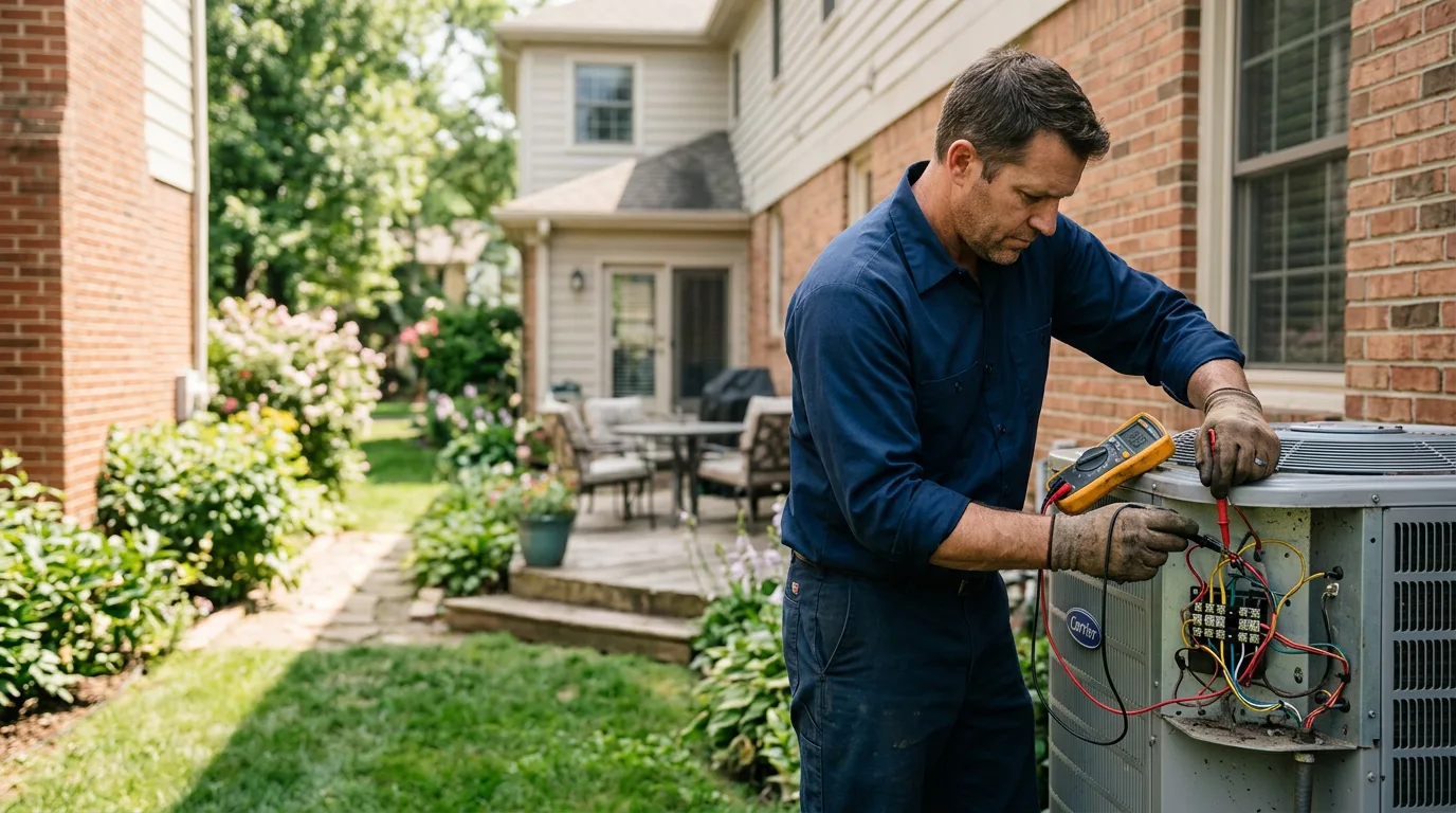 HVAC technician working near West Harwich, MA